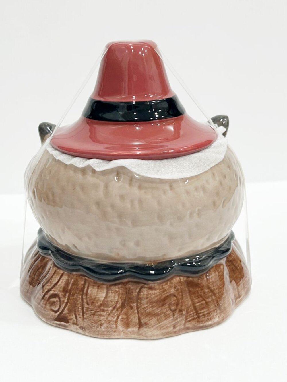 Johanna Parker Design Thanksgiving Pilgrim Raccoon Critter Lidded Bowl - Picture 3 of 6